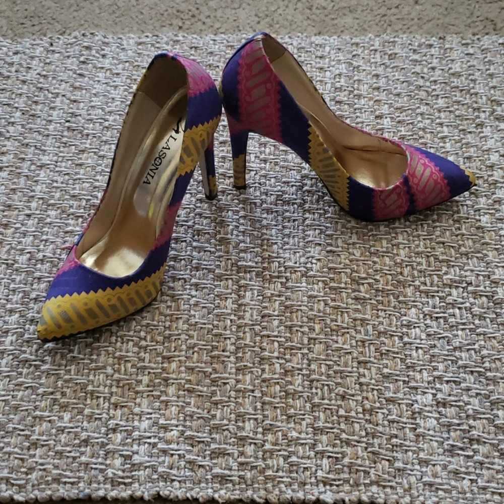 Customized Pink & Purple Heels